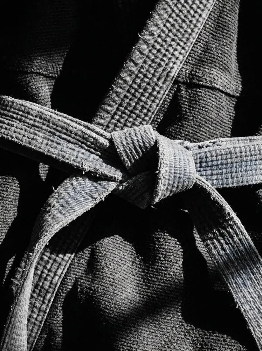Tissage d'un kimono et ceinture nouée
